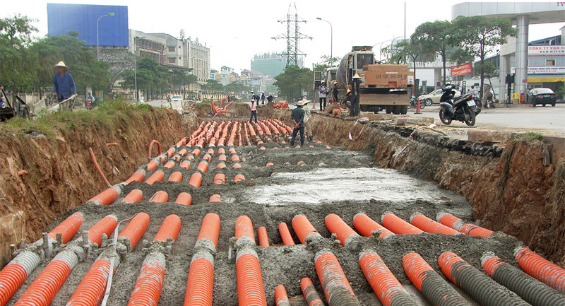 Hệ thống lắp đặt cáp ngầm trong công trình